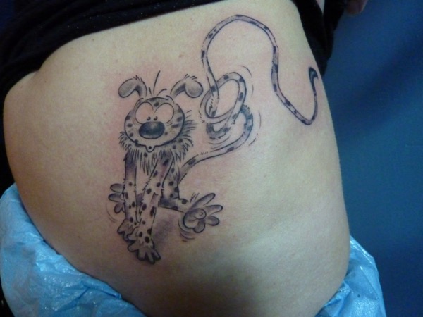 marsupilami nuances de gris