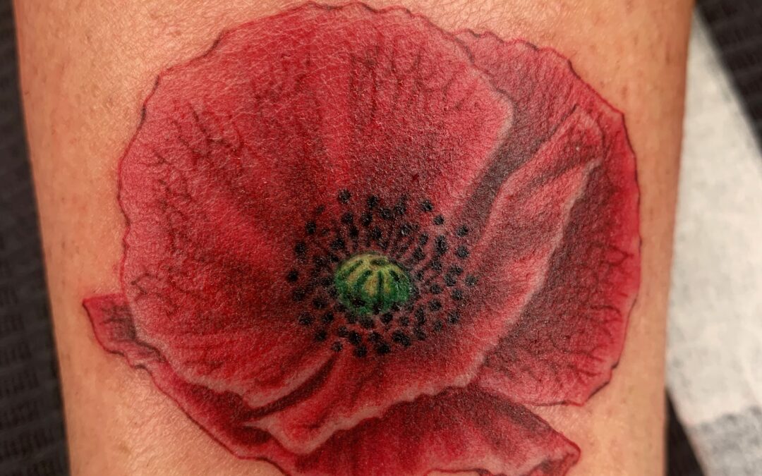 coquelicot réaliste en couleurs…attention à ne pas le laisser s’envoler !