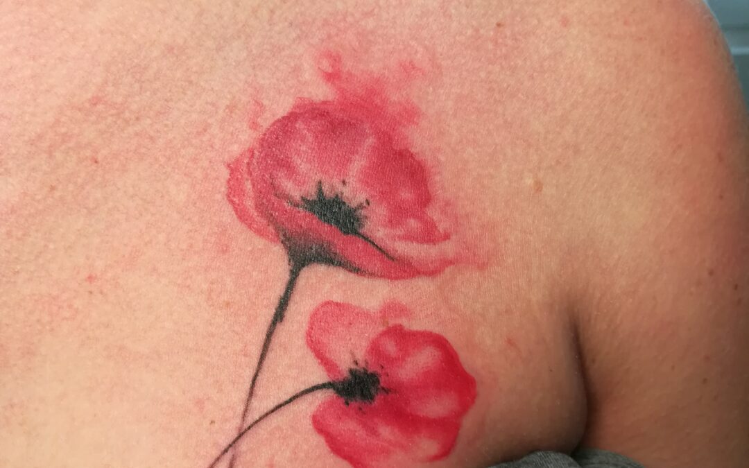 coquelicots effet aquarelle