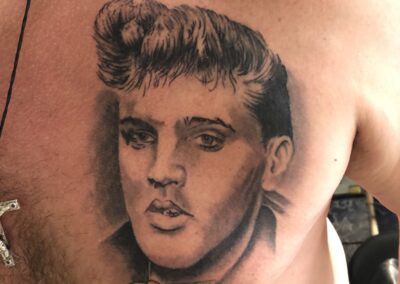 Elvis Presley portrait nuances de gris