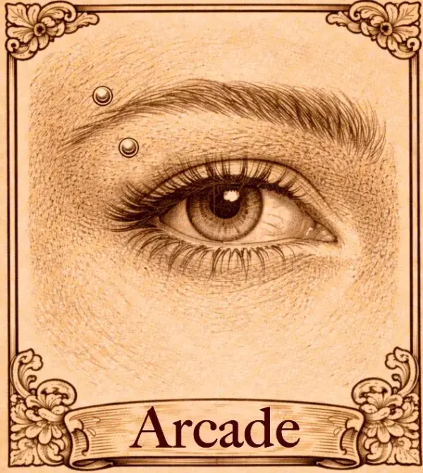 arcade verticale Piercing arcade