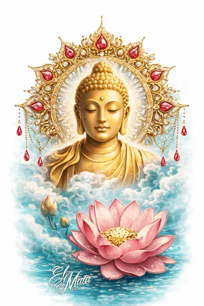 bouddha mandalla lotus et eau couleurs Hoodies