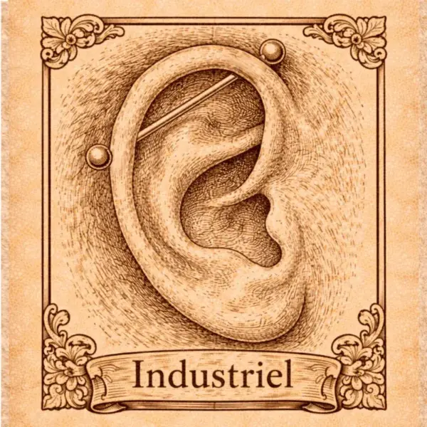 Piercing oreille 2 Piercing oreille modèle Industriel, pose piercing au Grau du Roi dans le Gard