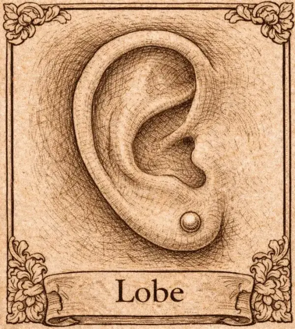 Piercing oreille modèle lobe