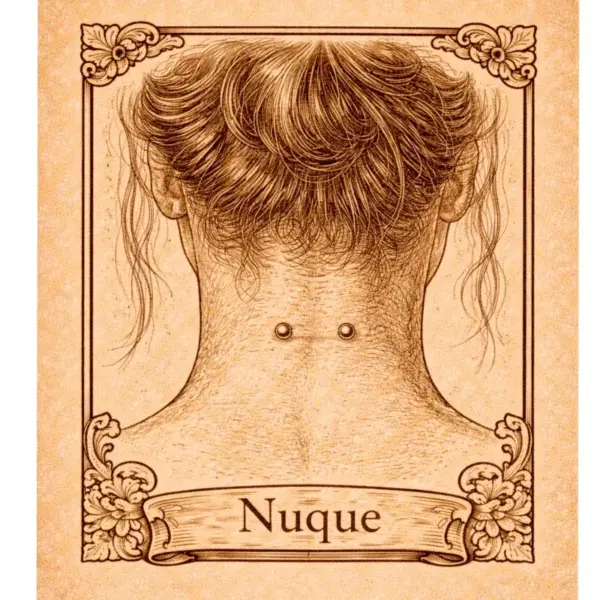 nuque Piercing corps surface
