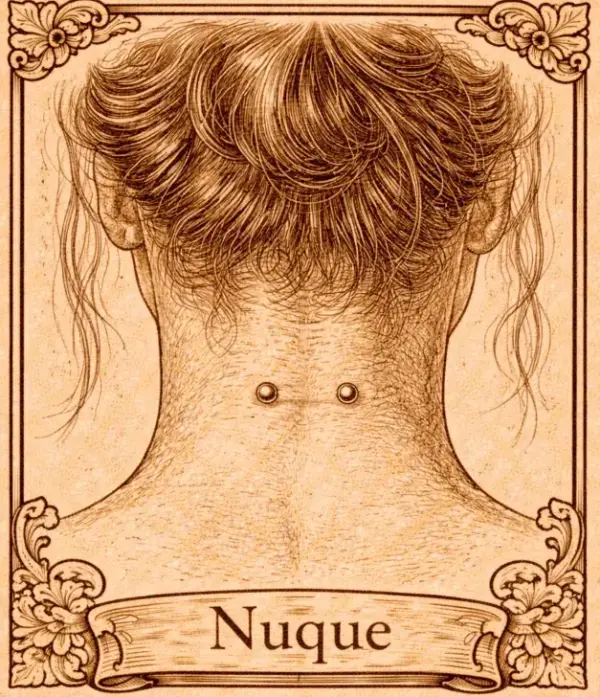nuque Piercing corps surface
